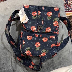 RARE: NWT Lug Moped Aloha Navy Floral Crossbody Bag